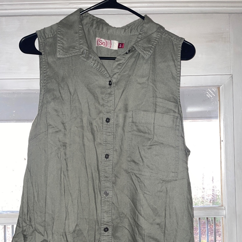 Button up tank top